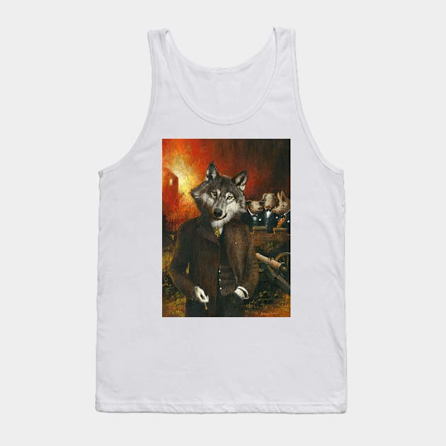 Mr Wolf And The Three Pigs Tank Top by mictomart